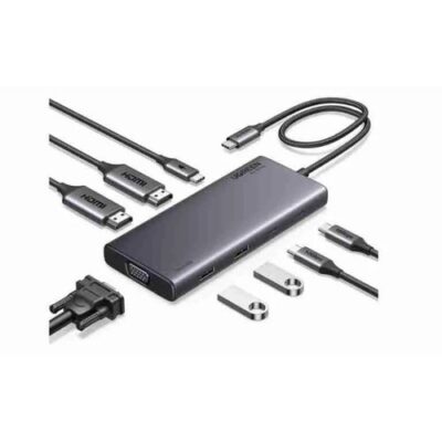 UGREEN 8 in 1  Multifunction Adapter, USB-C to USB3.2 ( 2 Port) + USB-C3.2 ( 2 port) + 4K HDMI ( 2 Port) + VGA + PD port Converter