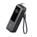 Anker Power Bank 25K 165W Built-in USB-C and Retractable Cable Black