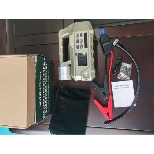 High Power Digital Jump Starter with Compressor and Flashlight