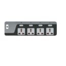 Lightwave 4-Way 3M USB Surge Extension
