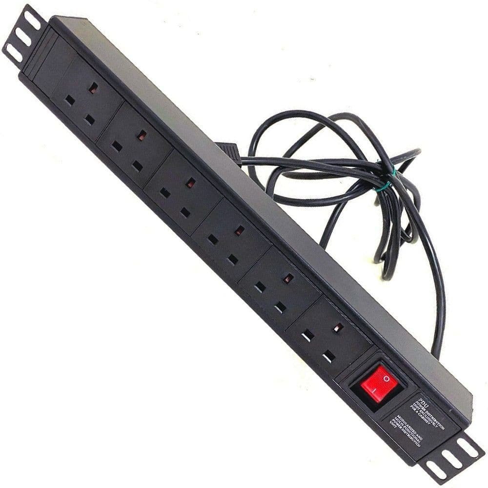 MTN 6-way UK Plug PDU Black - Image 2
