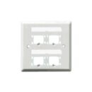 R & M BS Faceplate 86x86, 2x1 port, pure white