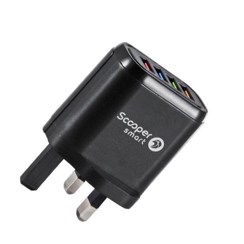 Scooper SFC-04C Wall Charger 4USB 3.0A Fast Charging