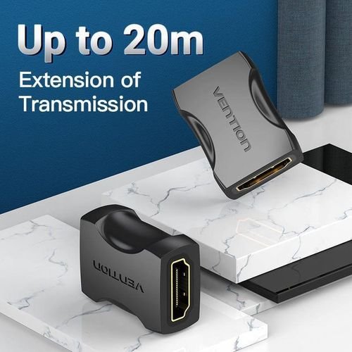Vention HDMI Female to Female Coupler Adapter Black- AIRB0 - Image 2