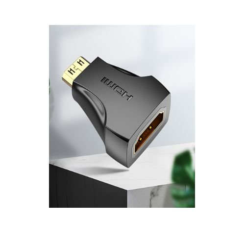 Vention Mini HDMI Male to HDMI Female Adapter Black- AISB0 - Image 2