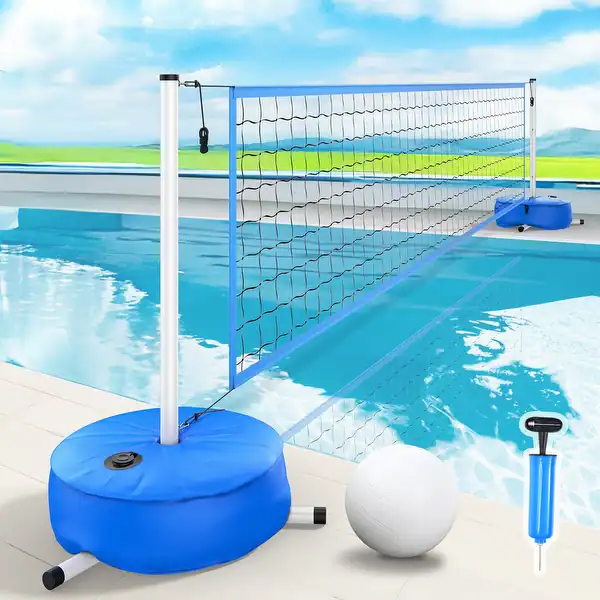 Volleyball Net Blue braided with wire Sports Net